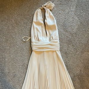 Hella Cute WHBM Halter Cream Dress